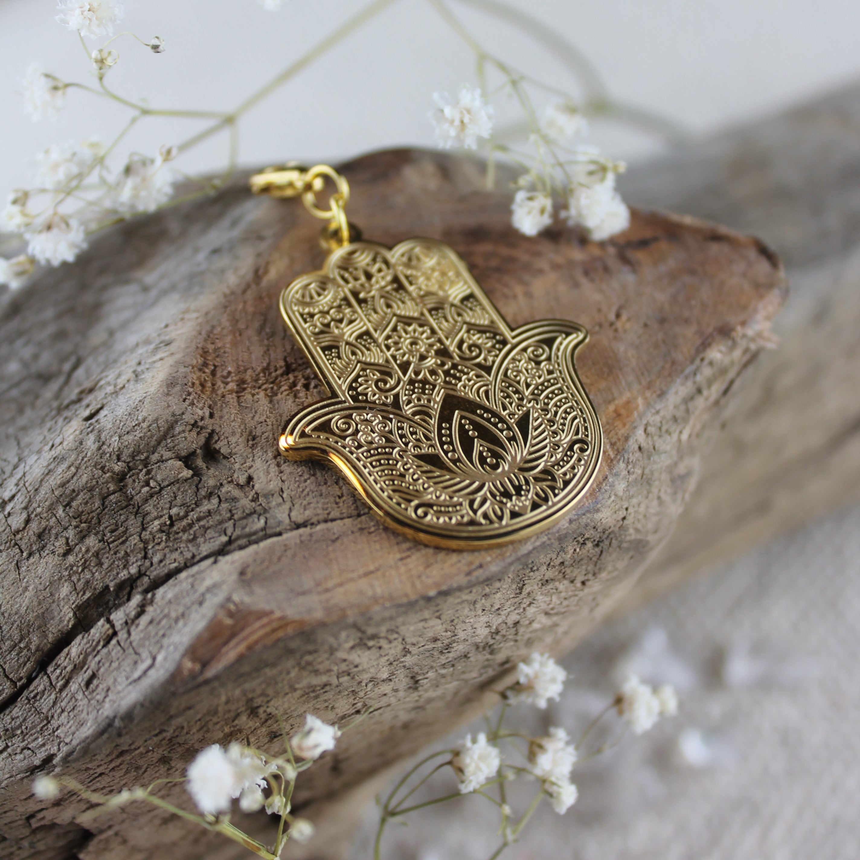 Hand der Fatima Charm Anhänger gold- oder silberfarben