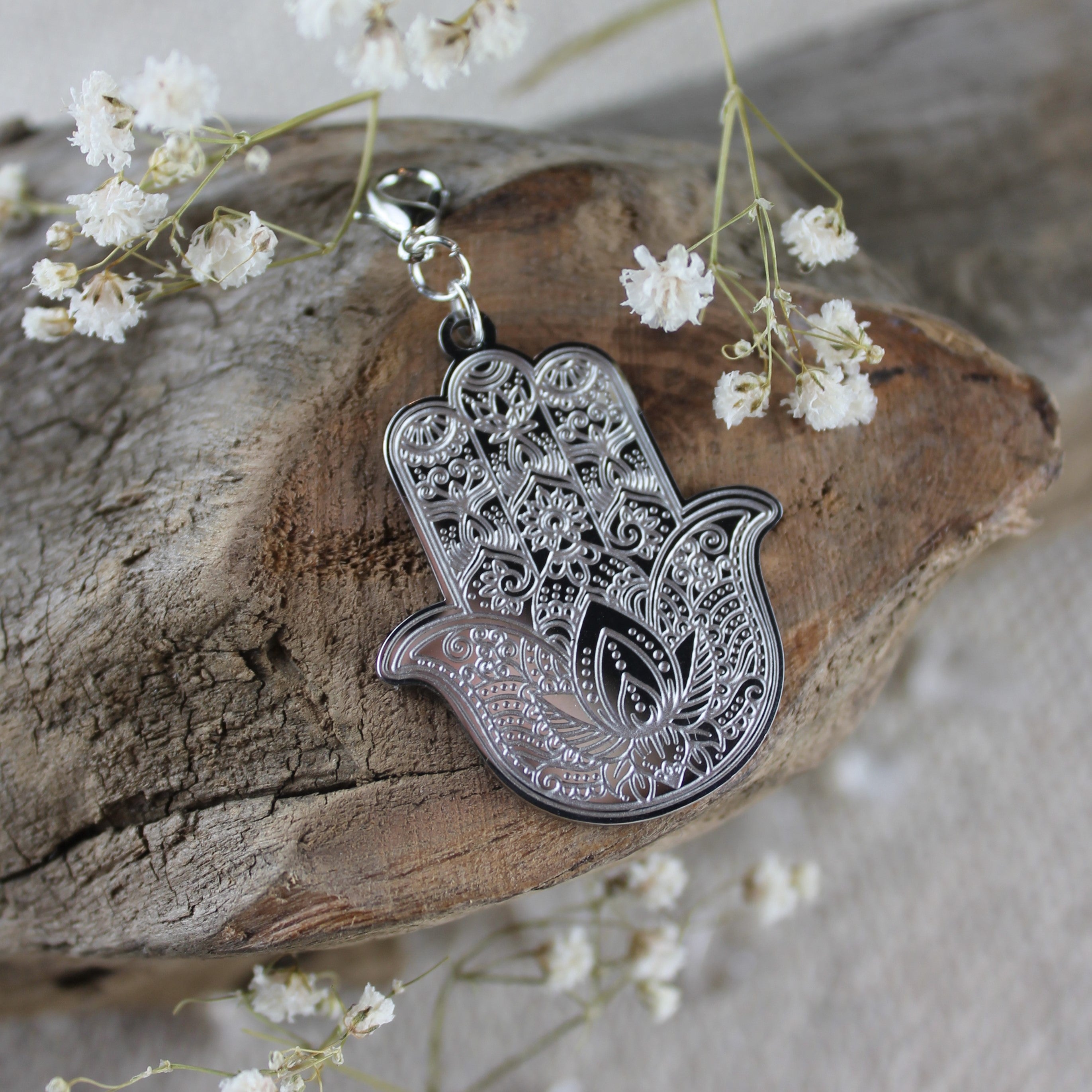 Hand der Fatima Charm Anhänger gold- oder silberfarben