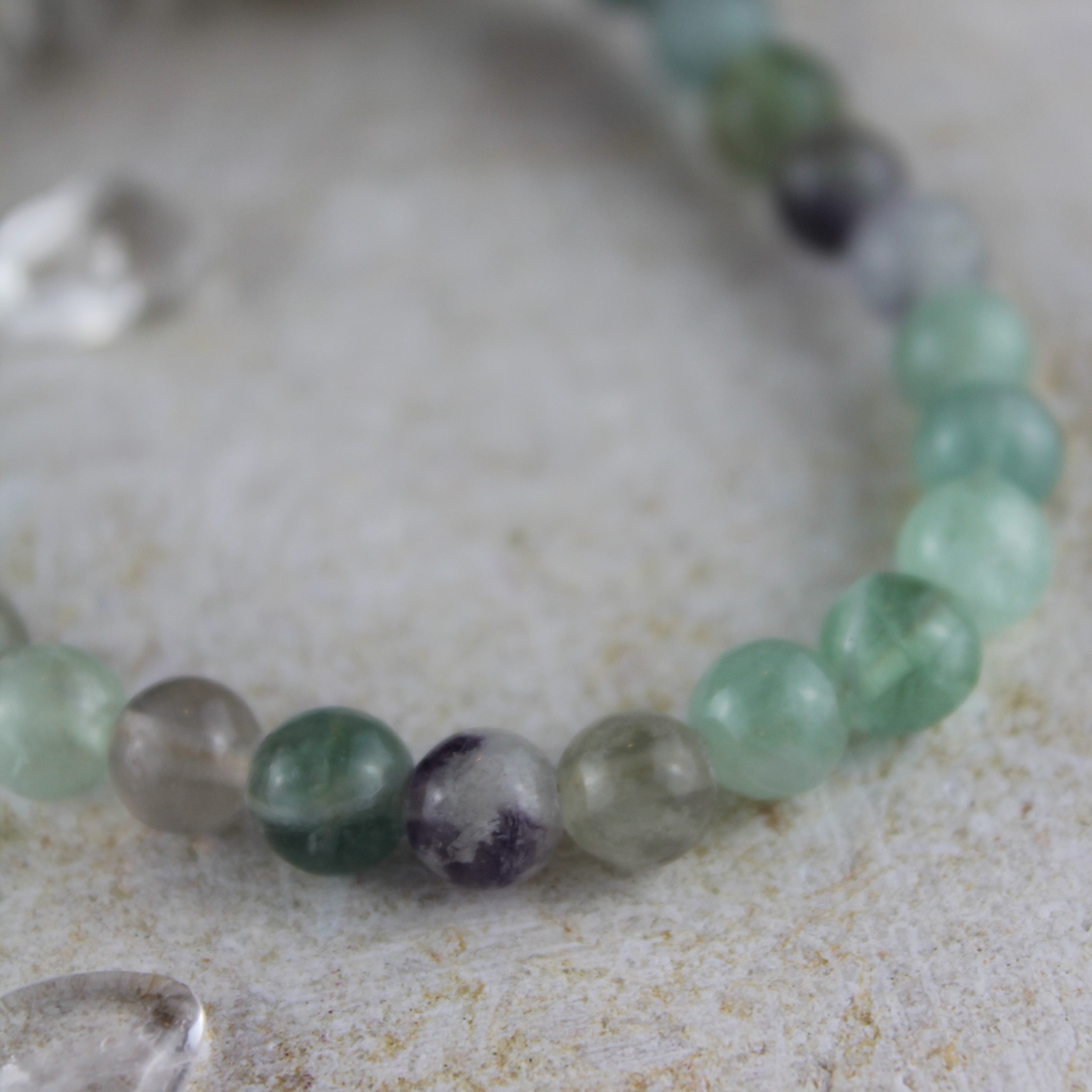 Fluorit Edelstein Choker Kette goldfarben