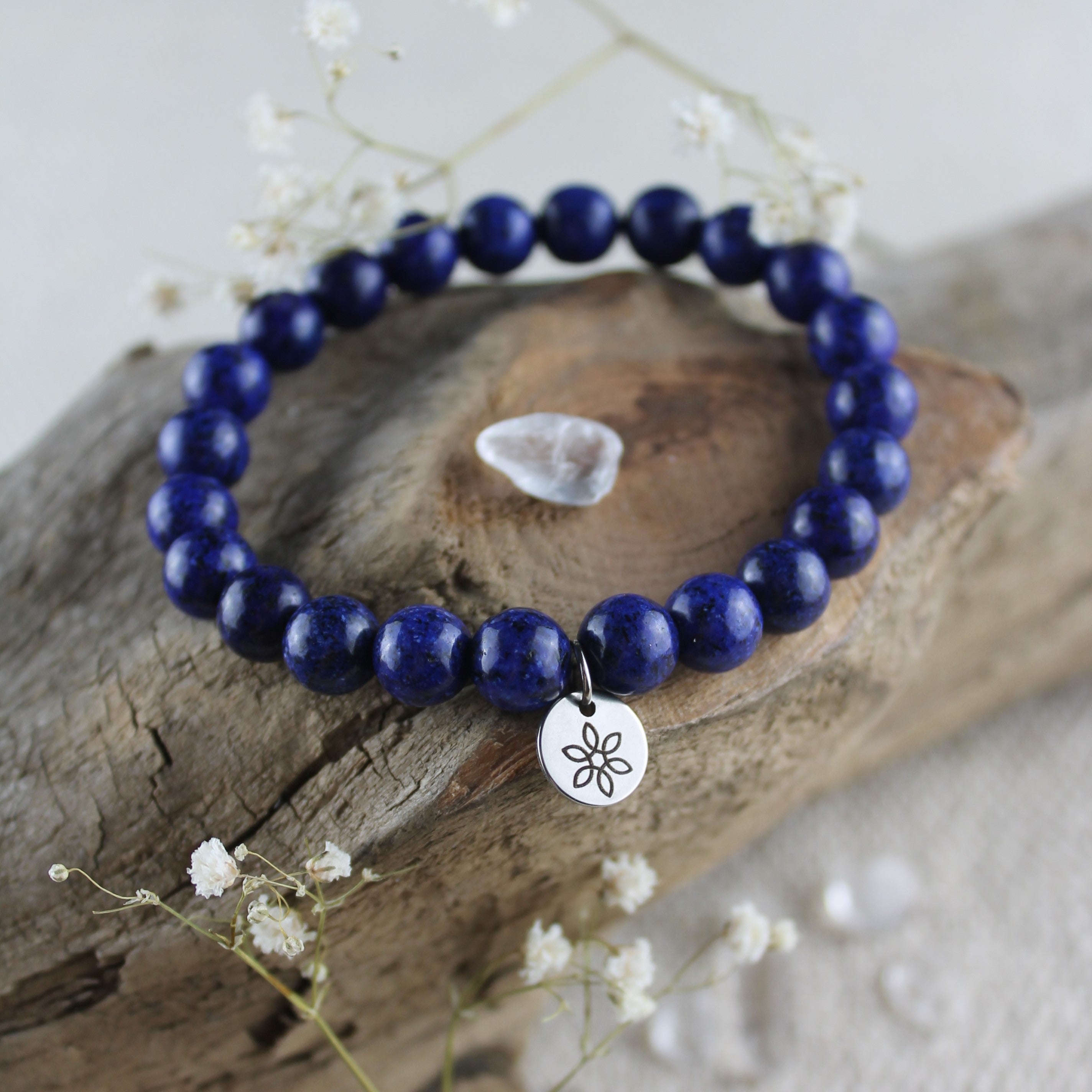 Lapislazuli Edelsteinarmband gold- oder silberfarben Einheitsgröße