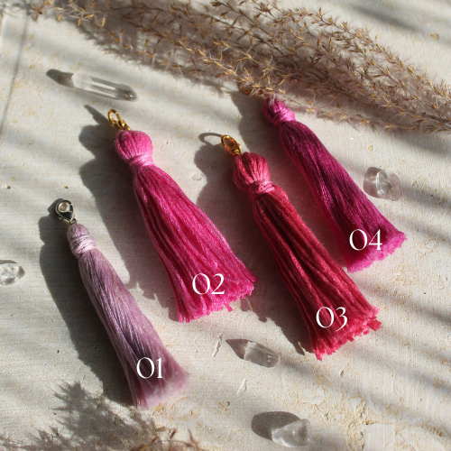 Auswechselbare Quasten rosa-pink
