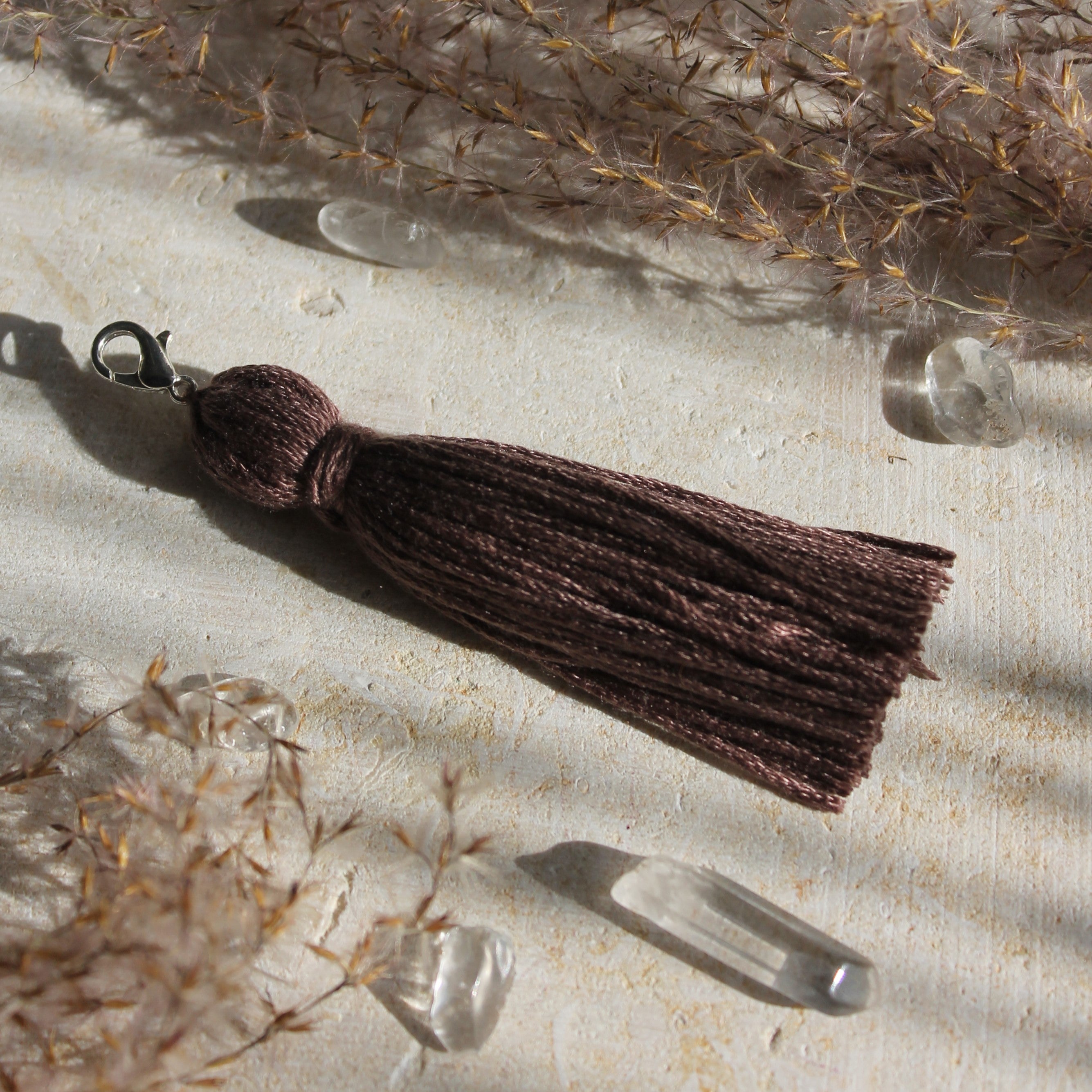 Auswechselbare Quasten beige-rosa