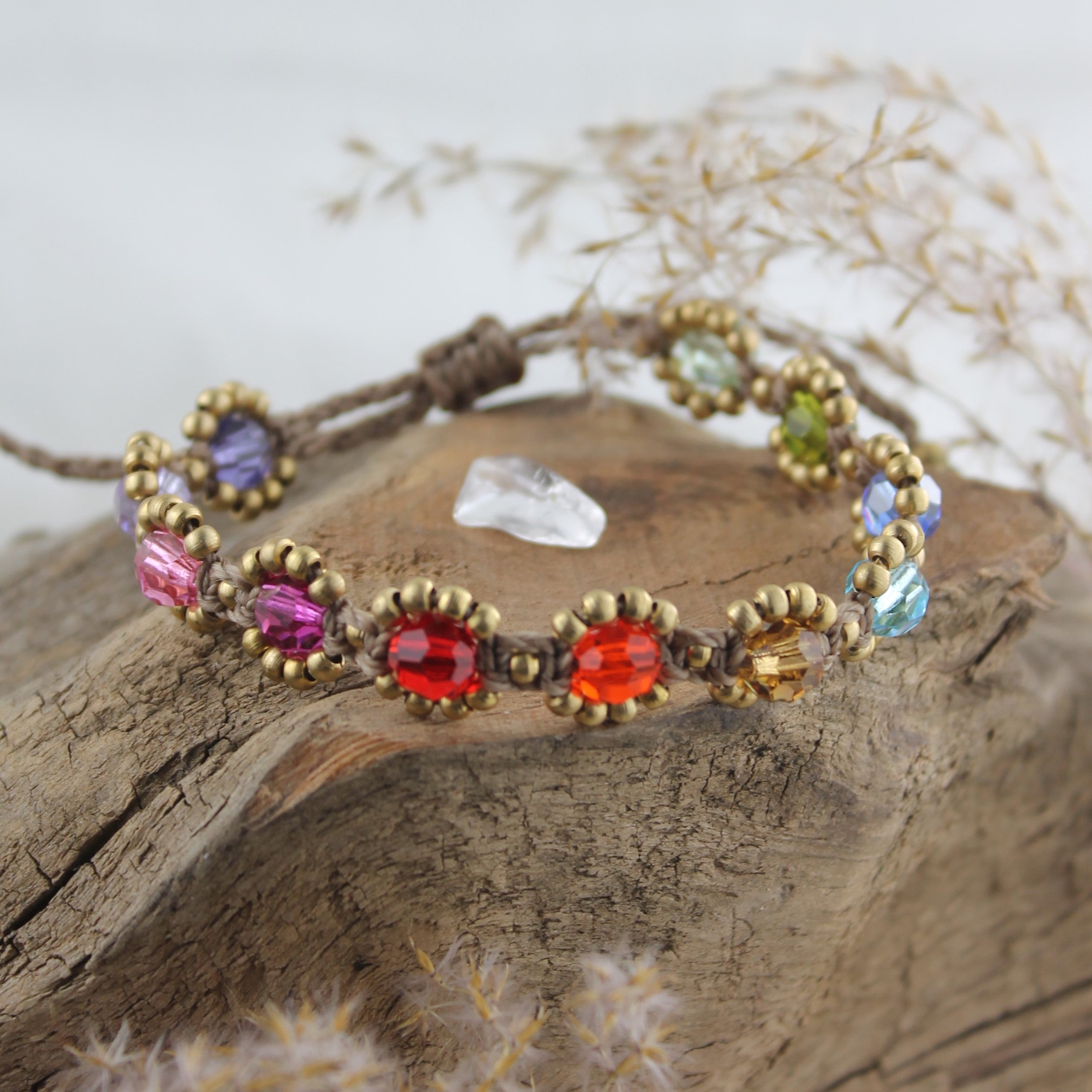 SONA IRIDA Armband Makramee goldfarben