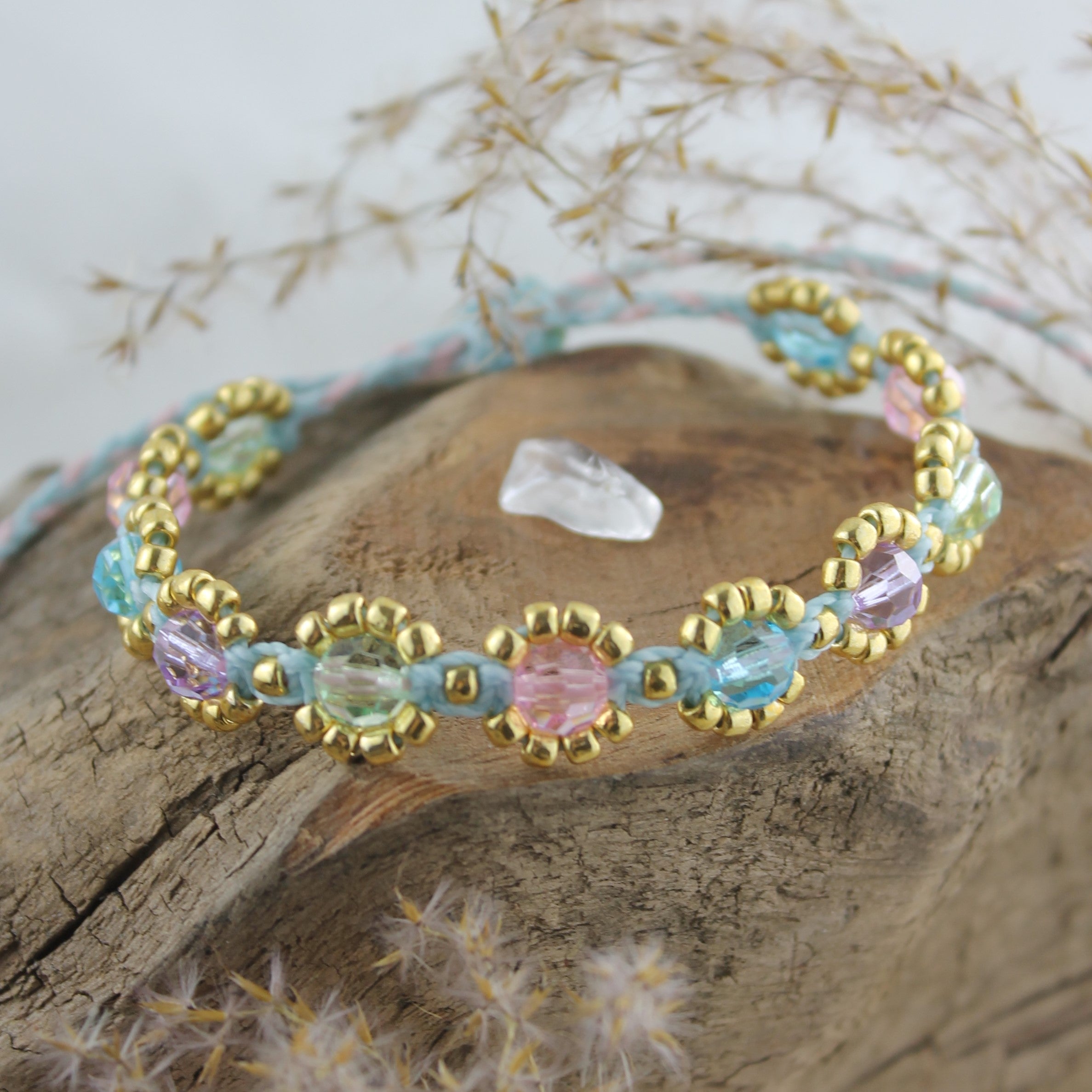 SONA PASTELL Armband Makramee goldfarben