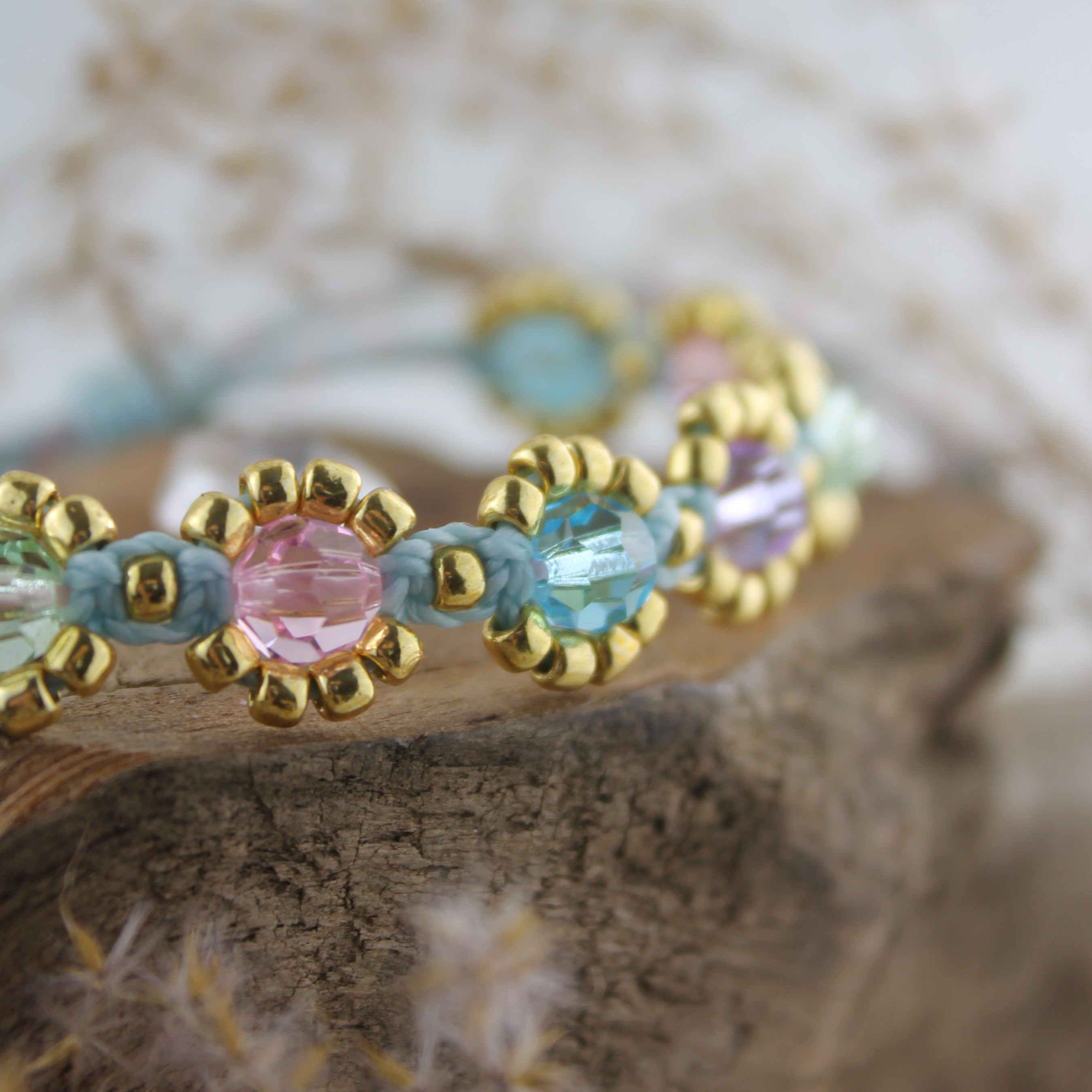 SONA PASTELL Armband Makramee goldfarben