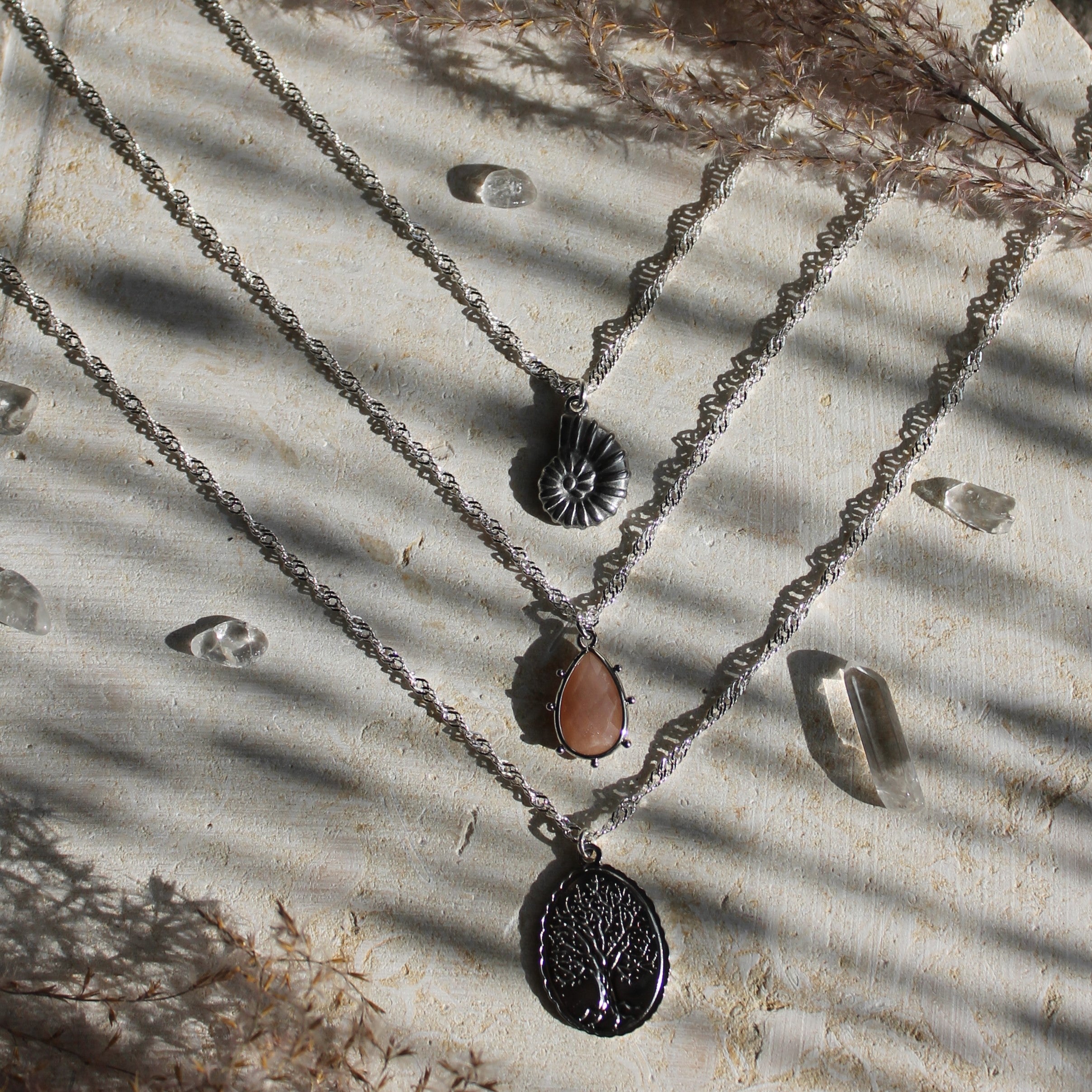 Schnecken Anhänger Kette gold- oder silberfarben