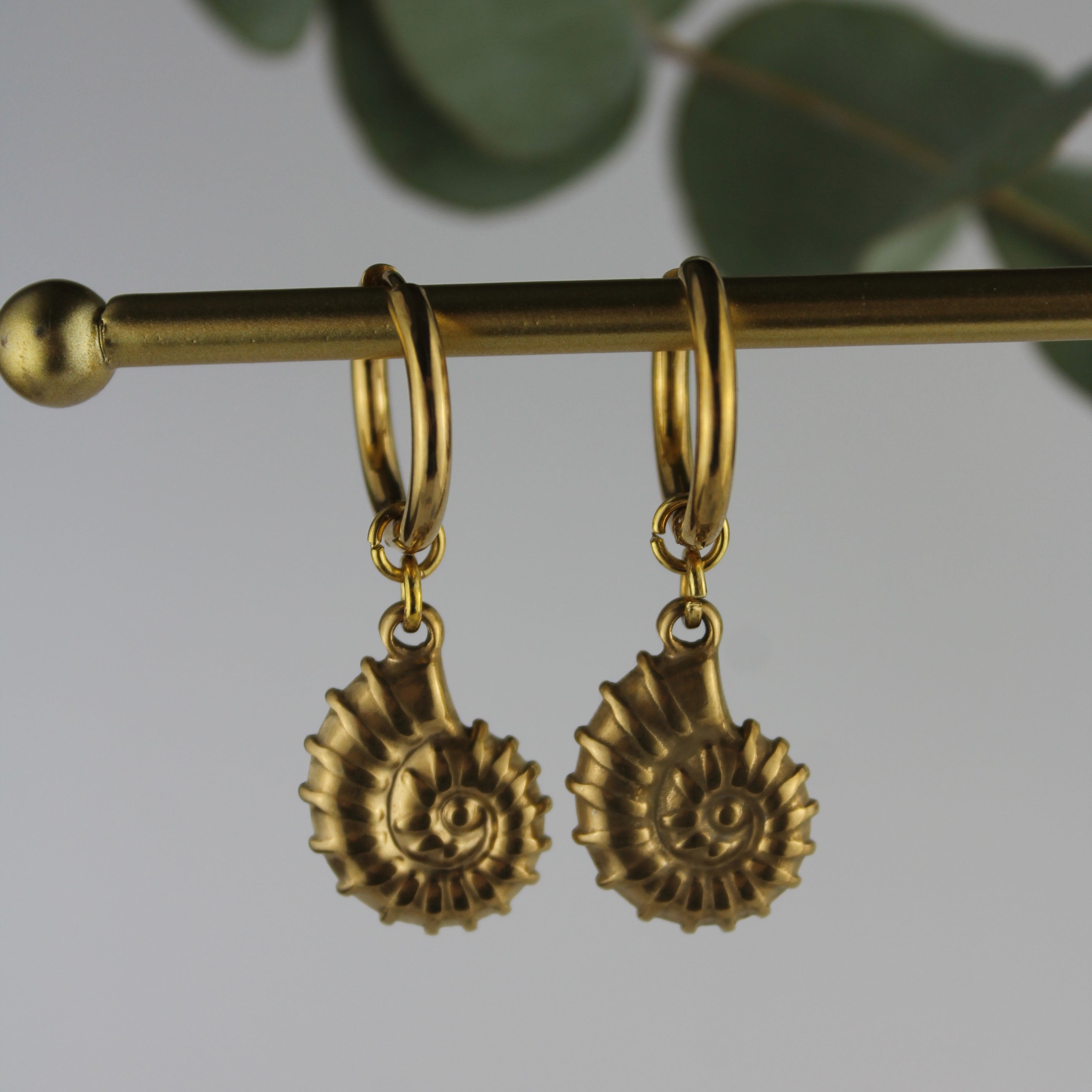 Schnecken Ohrringe goldfarben