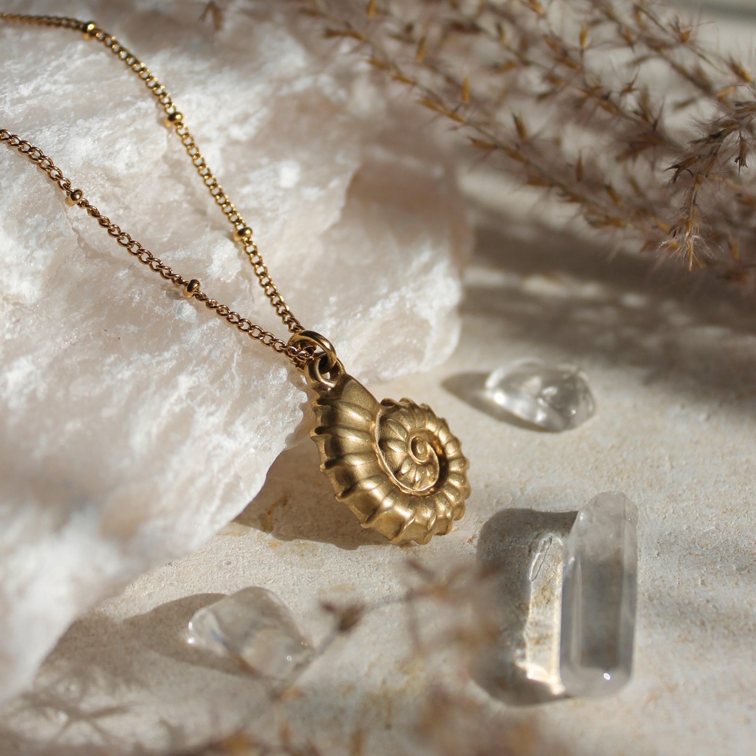 Schnecken Anhänger Kette gold- oder silberfarben