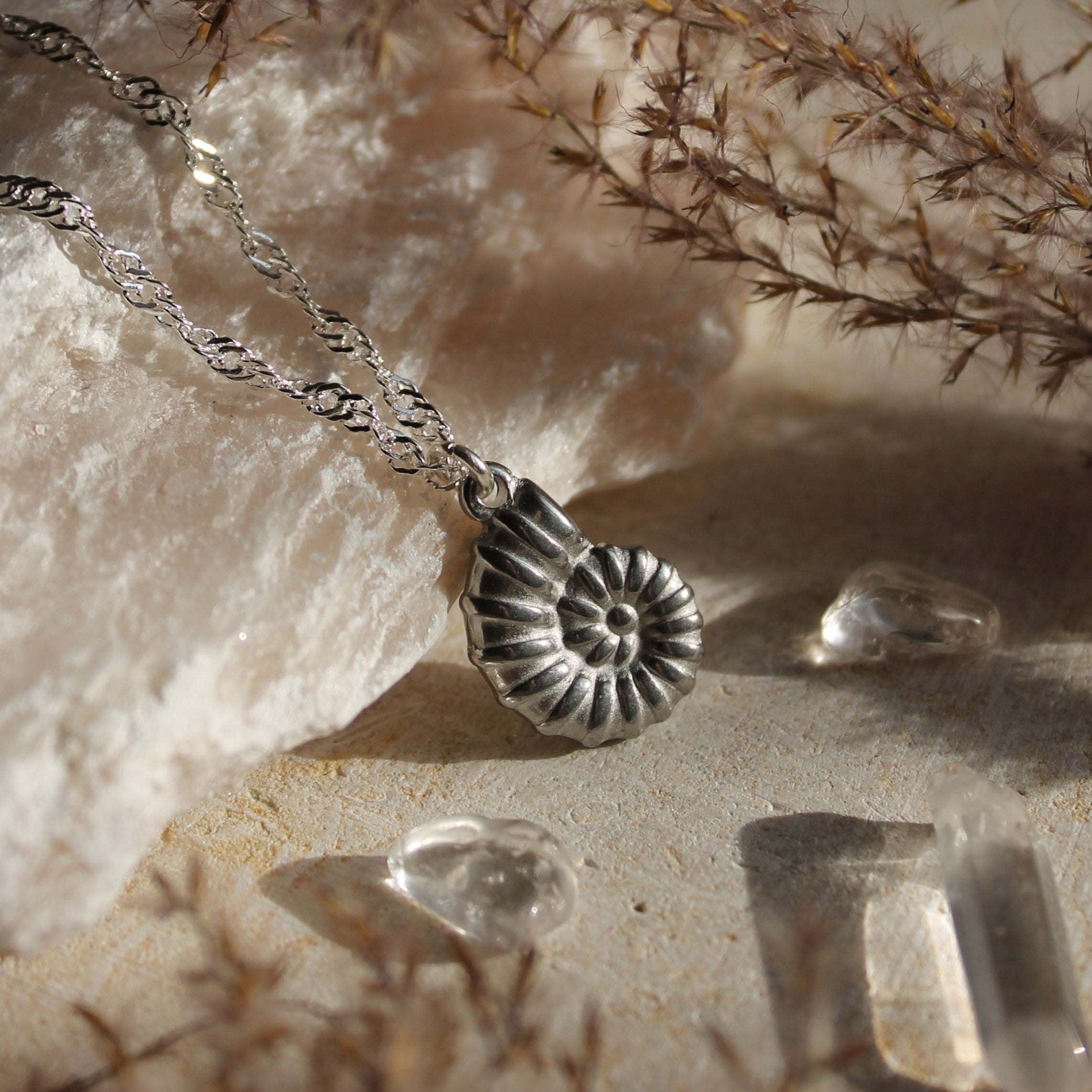 Schnecken Anhänger Kette gold- oder silberfarben