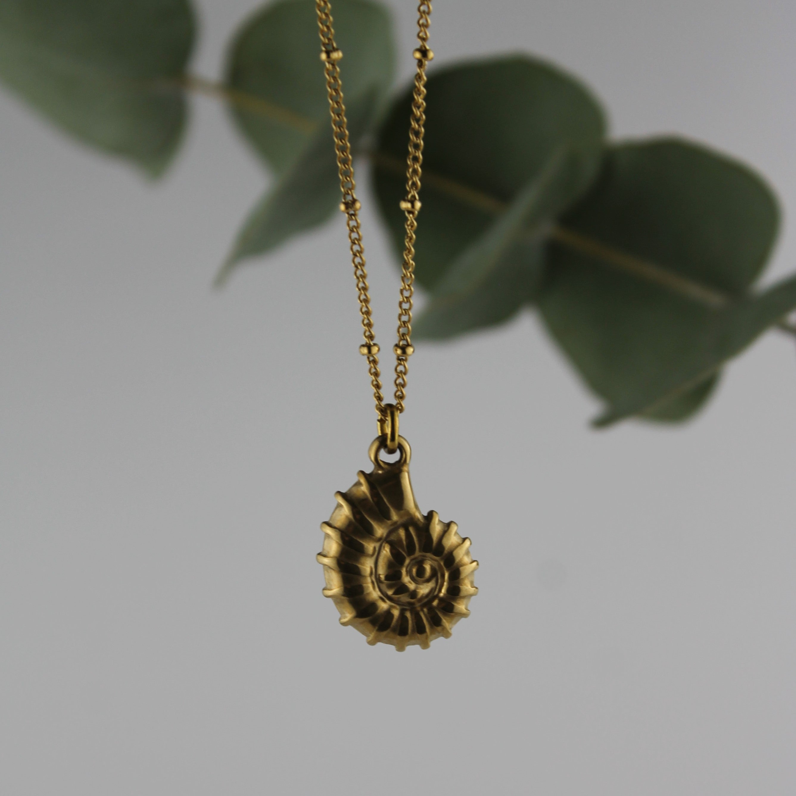 Schnecken Anhänger Kette gold- oder silberfarben