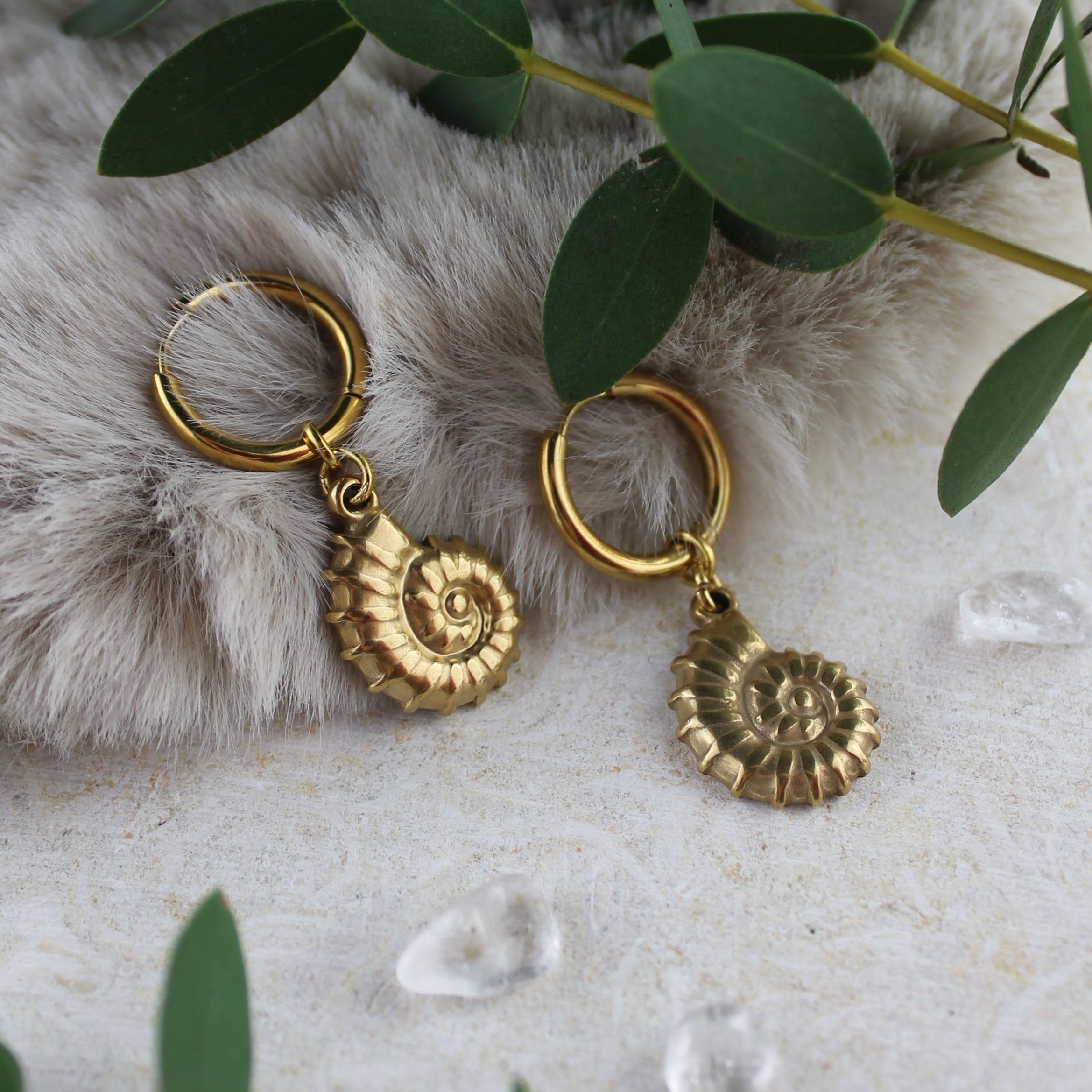 Schnecken Ohrringe goldfarben