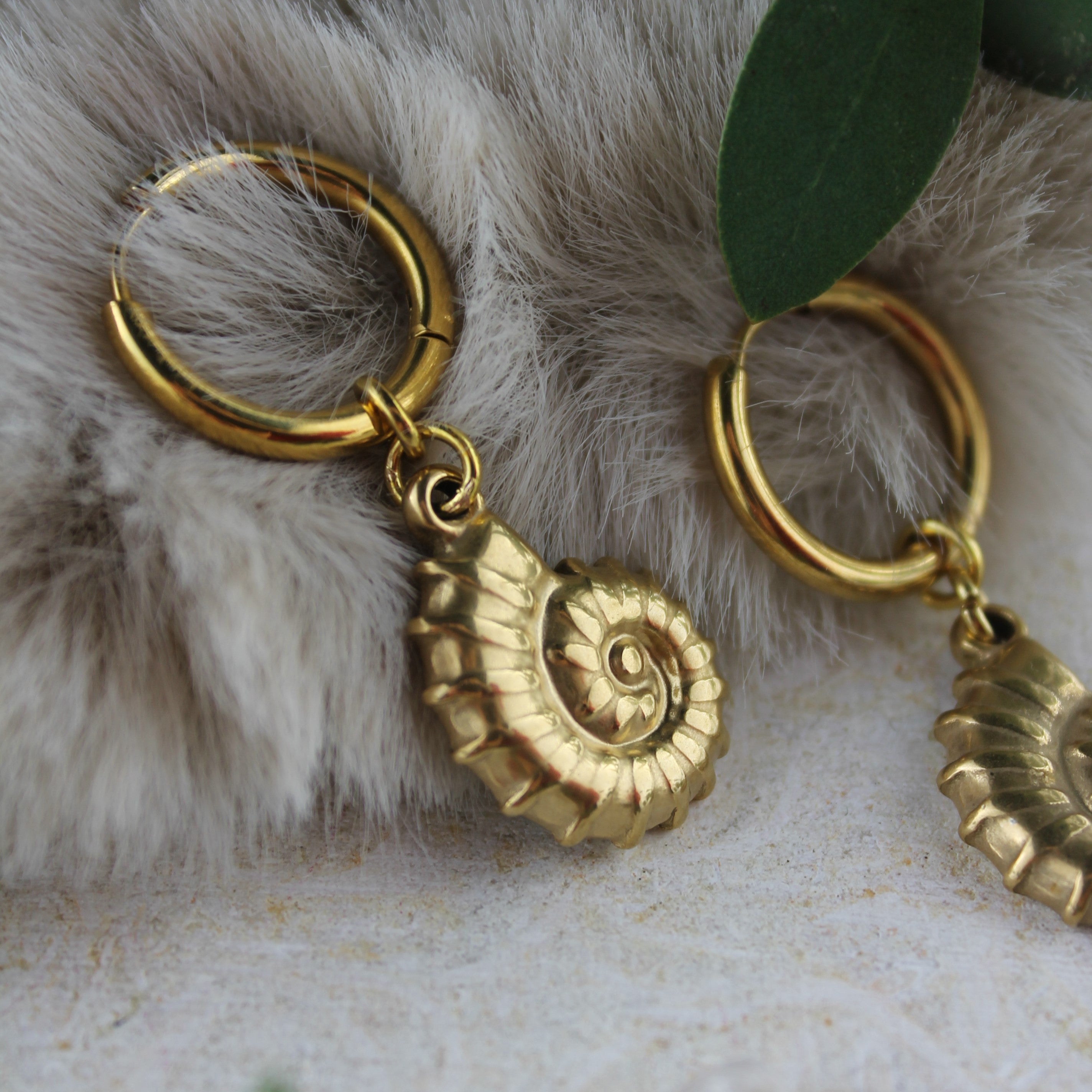 Schnecken Ohrringe goldfarben