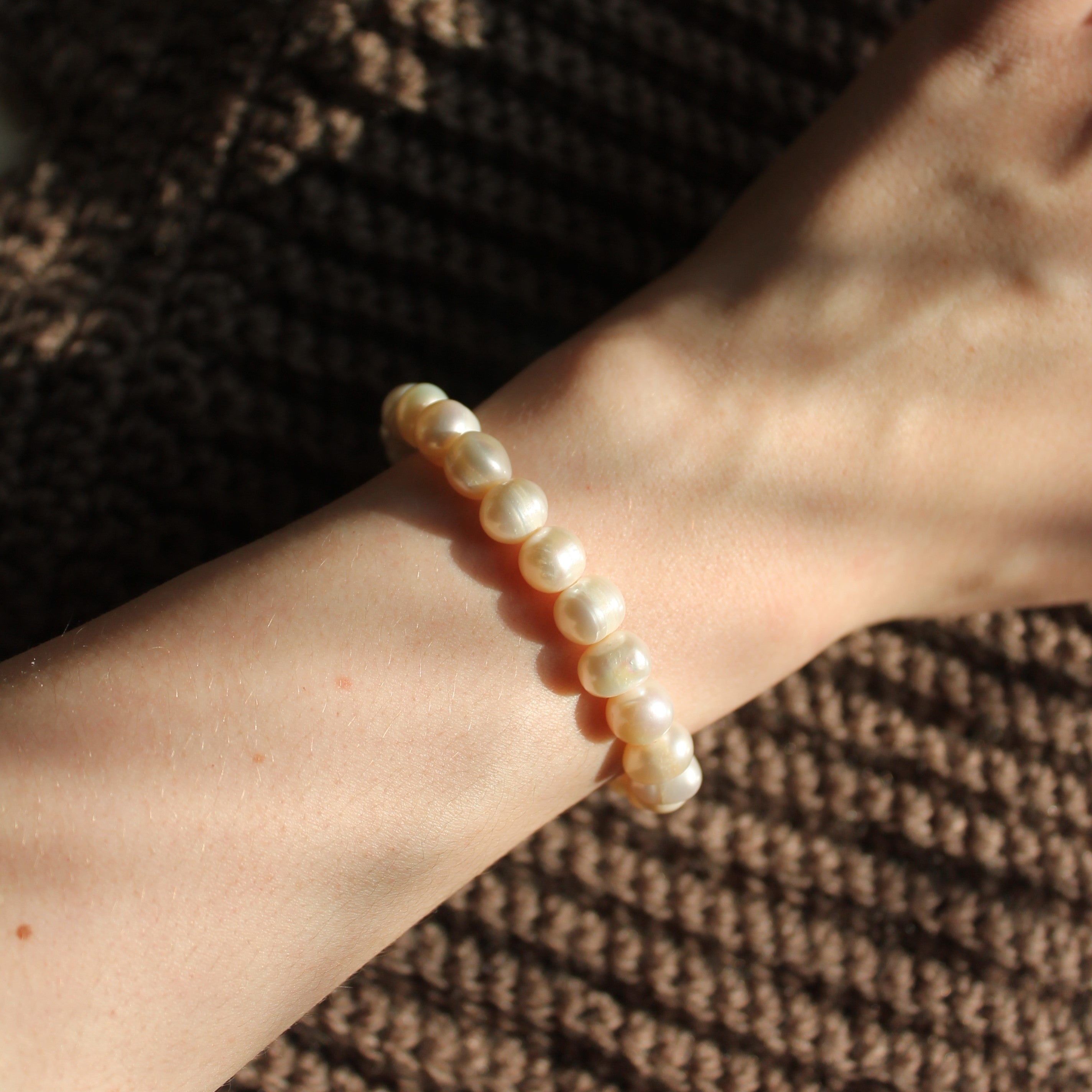 Süßwasserperlen Armband gold- oder silberfarben Einheitsgröße