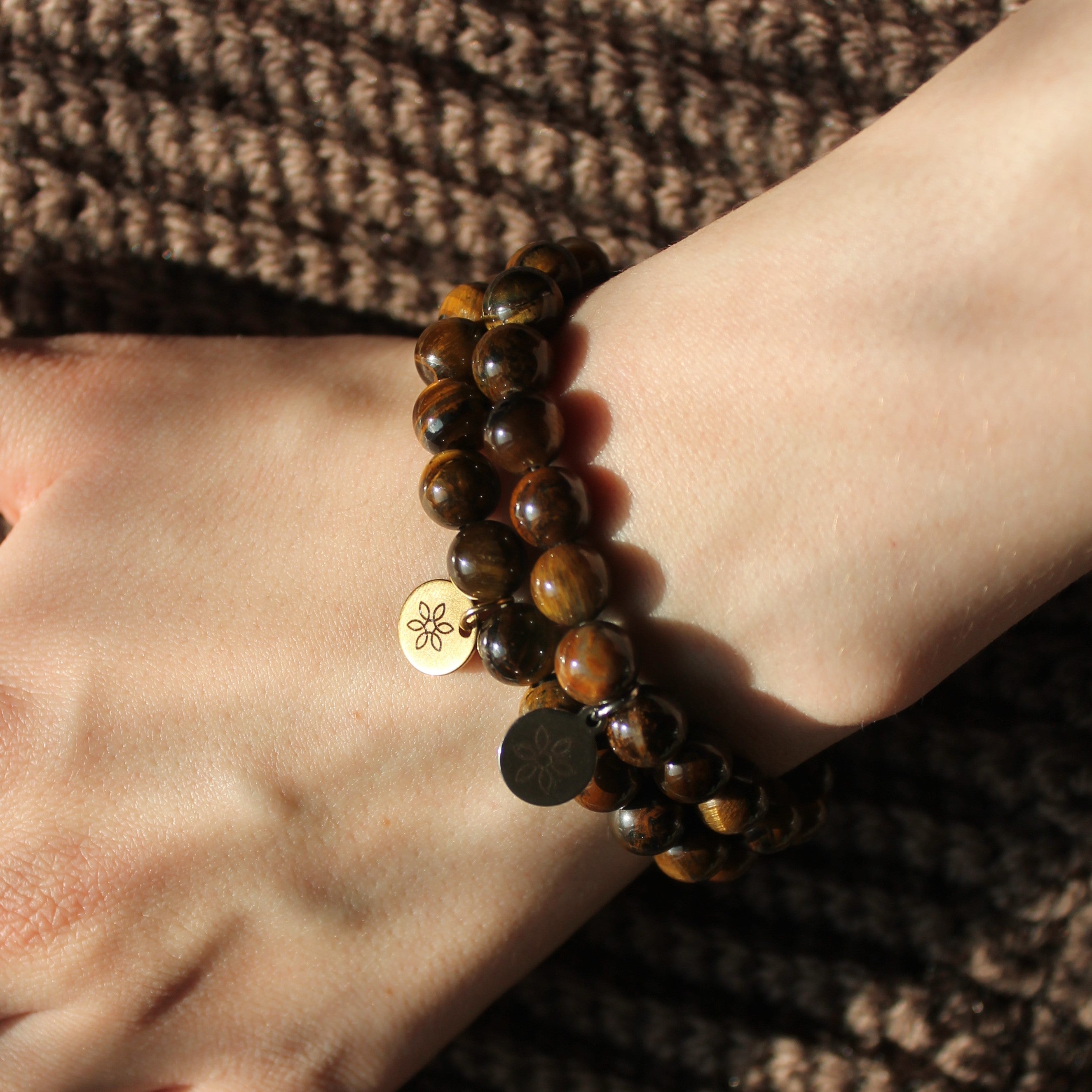 Tigerauge Edelsteinarmband gold- oder silberfarben Einheitsgröße