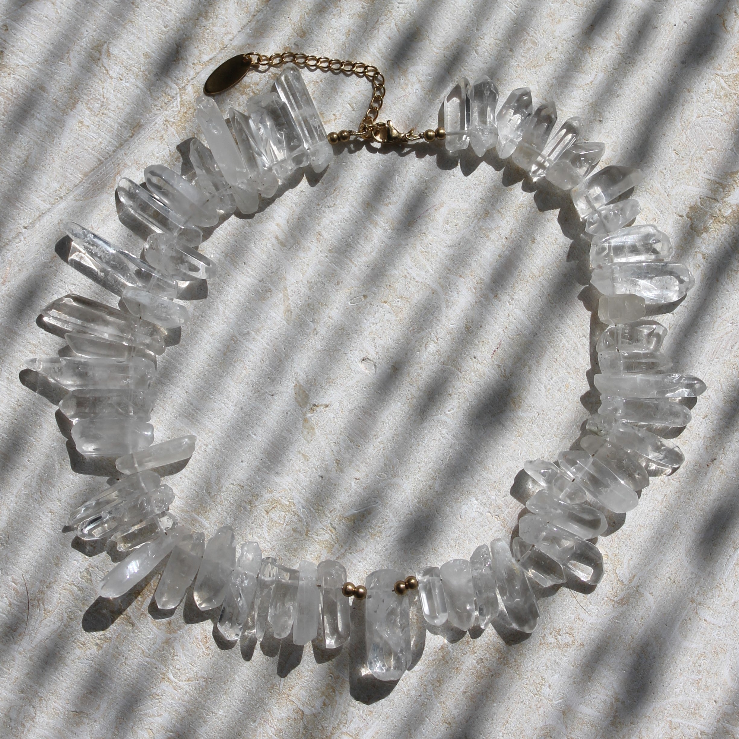 Bergkristall Spitzen Edelstein Choker Kette