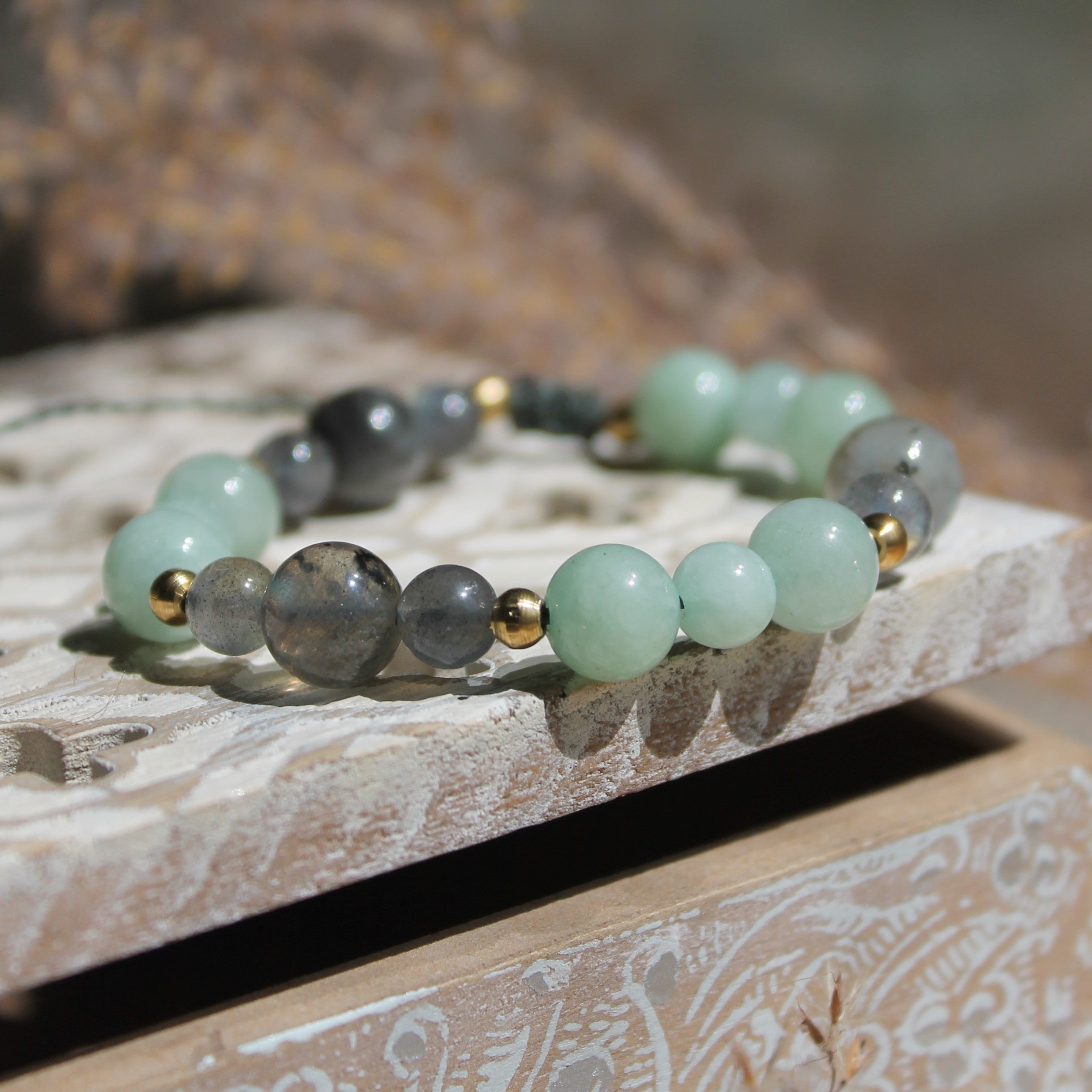 Jade, Labradorit Mala goldfarben