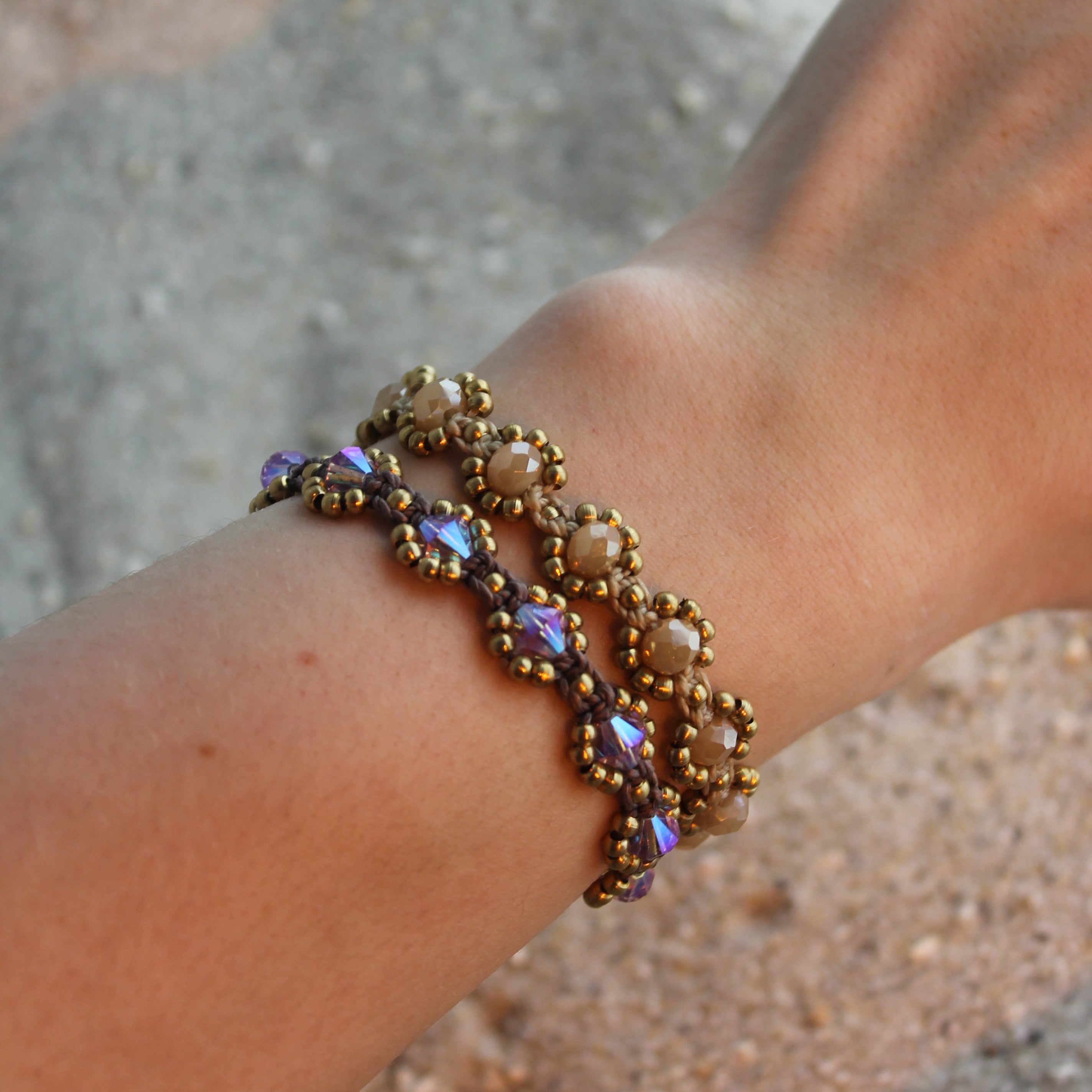 SONA APRICOT Armband Makramee goldfarben