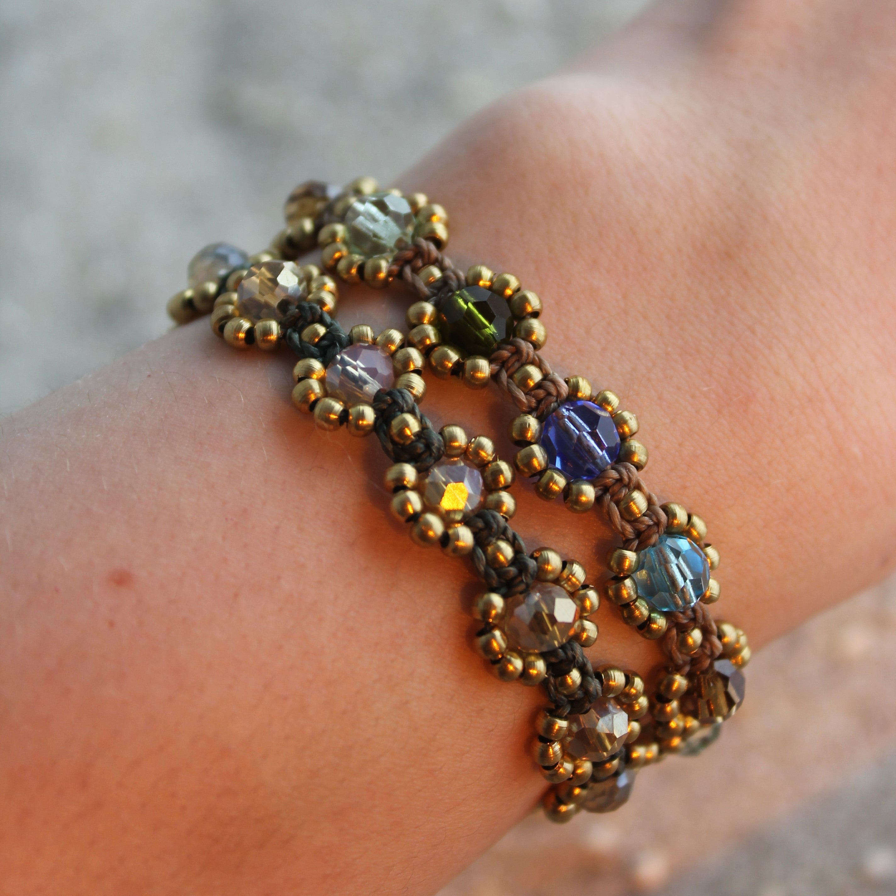 SONA OLIV Armband Makramee goldfarben