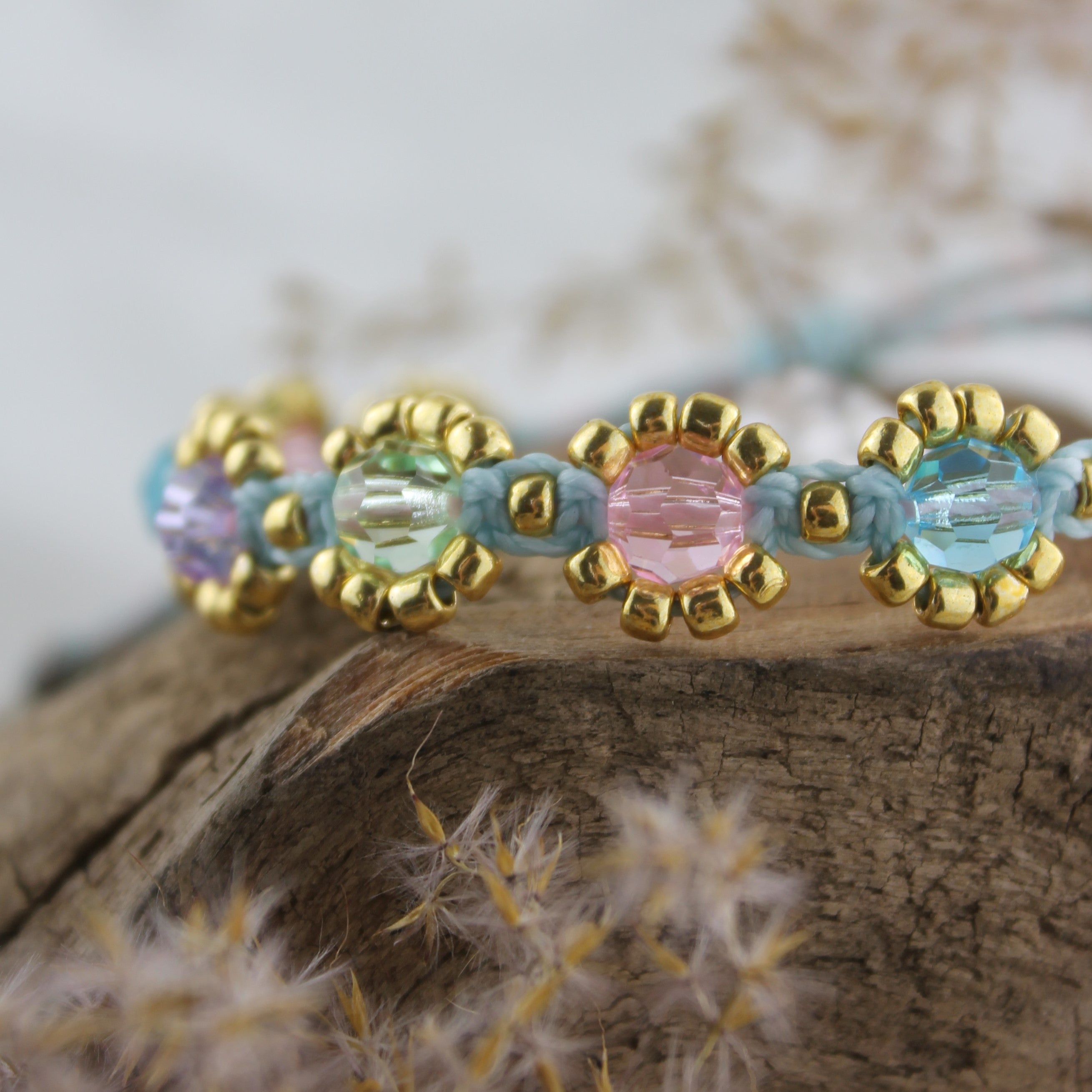 SONA PASTELL Armband Makramee goldfarben