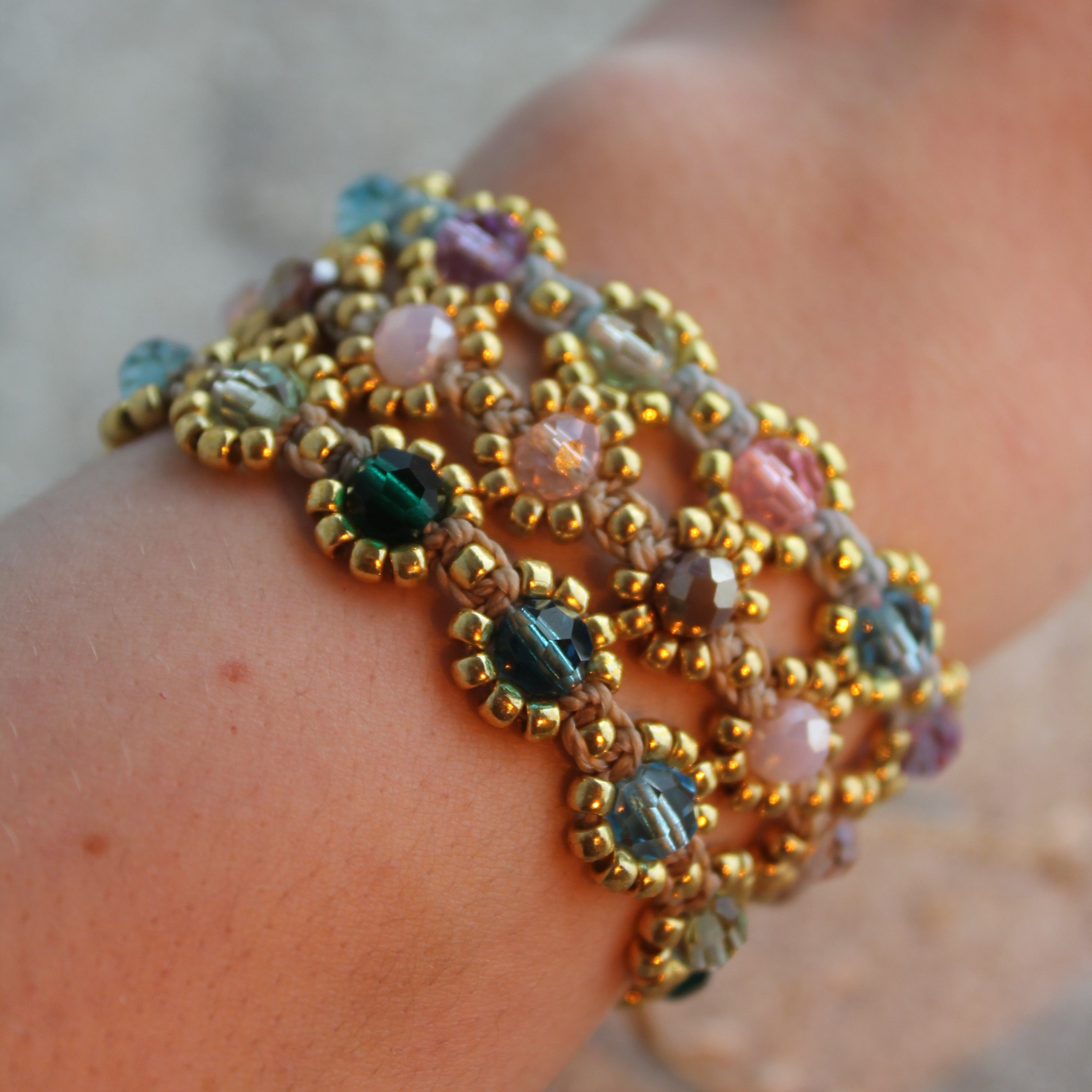 SONA PASTELL Armband Makramee goldfarben